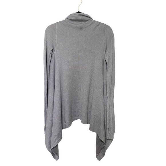 Lululemon Reflection Heather Gray Open Cardigan Wrap High Low Hem Women's Size 2 - Picture 2 of 9